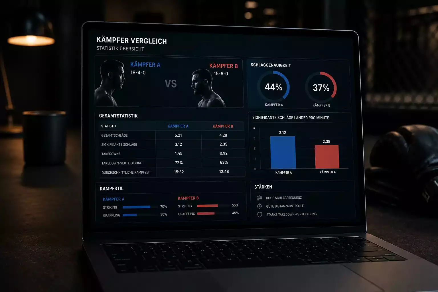 UFC Statistiken für Wetten 2026 – Analysetools nutzen